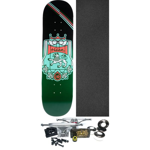 Habitat Skateboards Coat Of Arms Skateboard Deck - 8.5" x 32.25" - Complete Skateboard Bundle